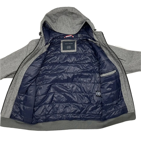 TOMMY HILFIGER Water/Wind Resistant 3 Layer Fabric Jacket Gray Size M New NWT - Picture 10 of 12